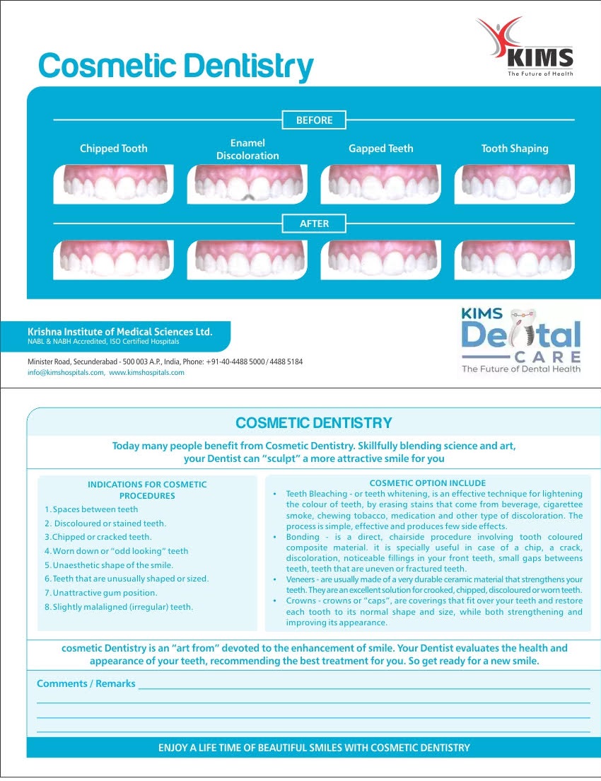 Cosmetic dentistry in kims dental care