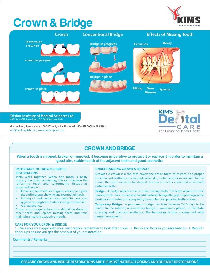 Crown badge in kims dental care